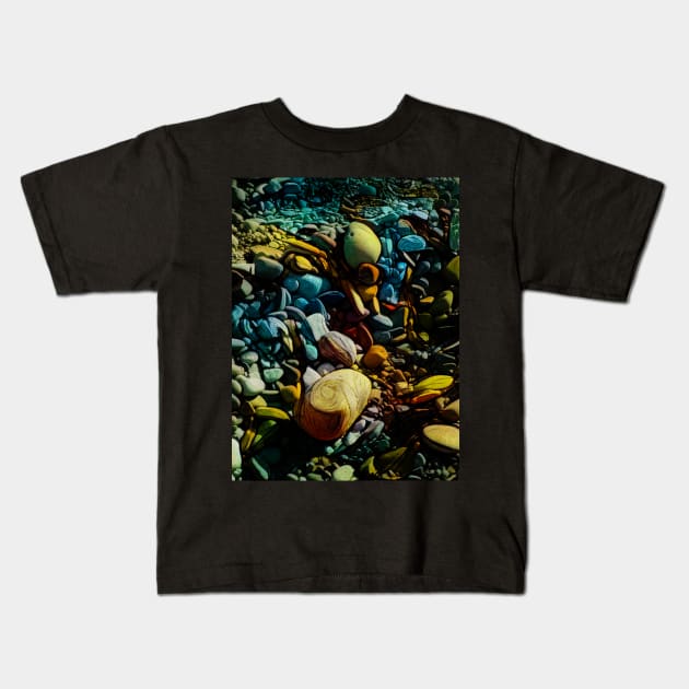 On the Shores of My Imagination Kids T-Shirt by PictureNZ